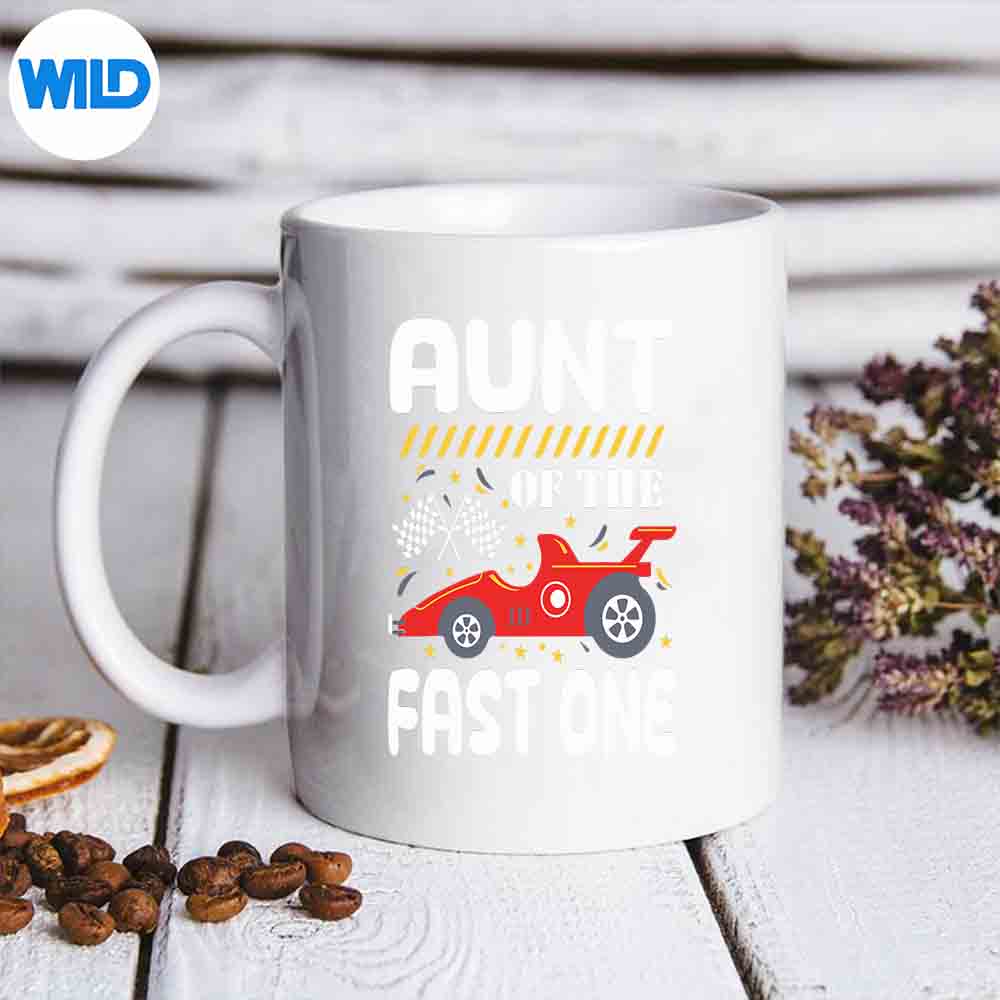 Aunt Of The Fast One St Race Car Matching Family Design for Cricut
