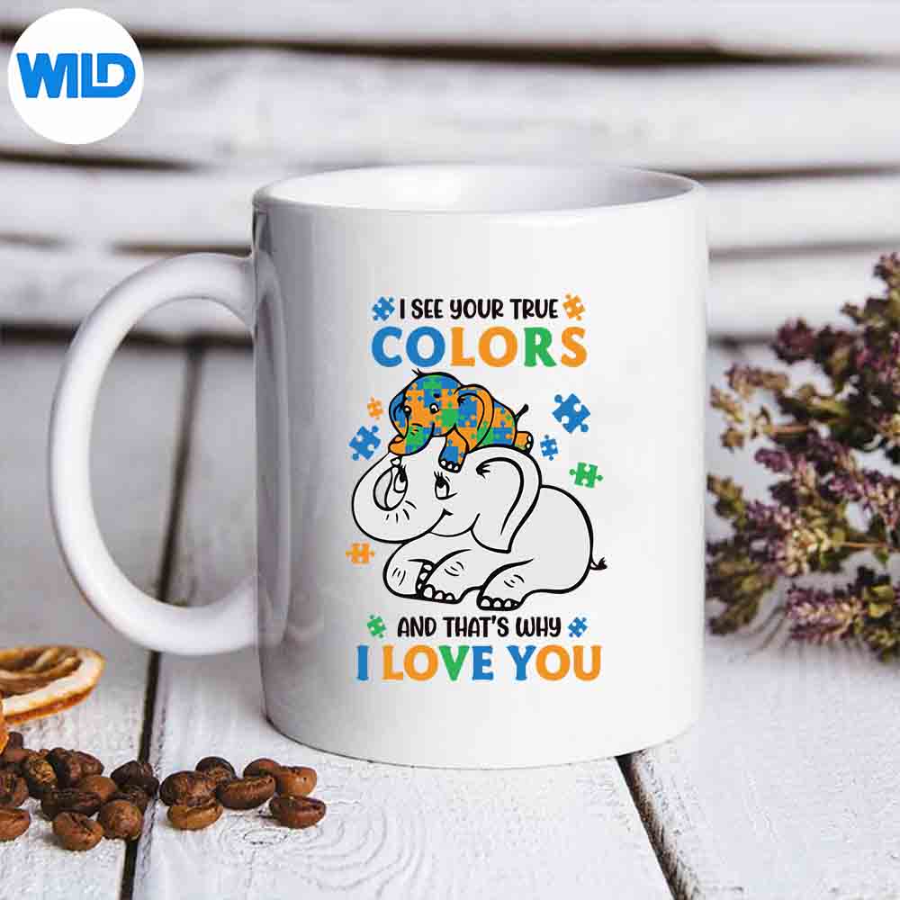 Autism Awareness Acceptance I See Your True Colors Cute Modern Vector Design