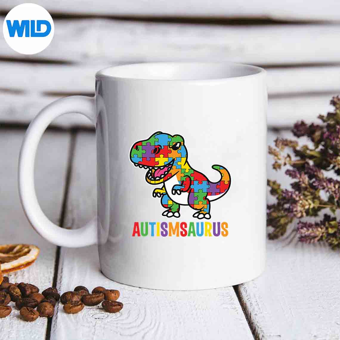 Autism Awareness Autism Dinosaur Cute Full Color SVG PNG
