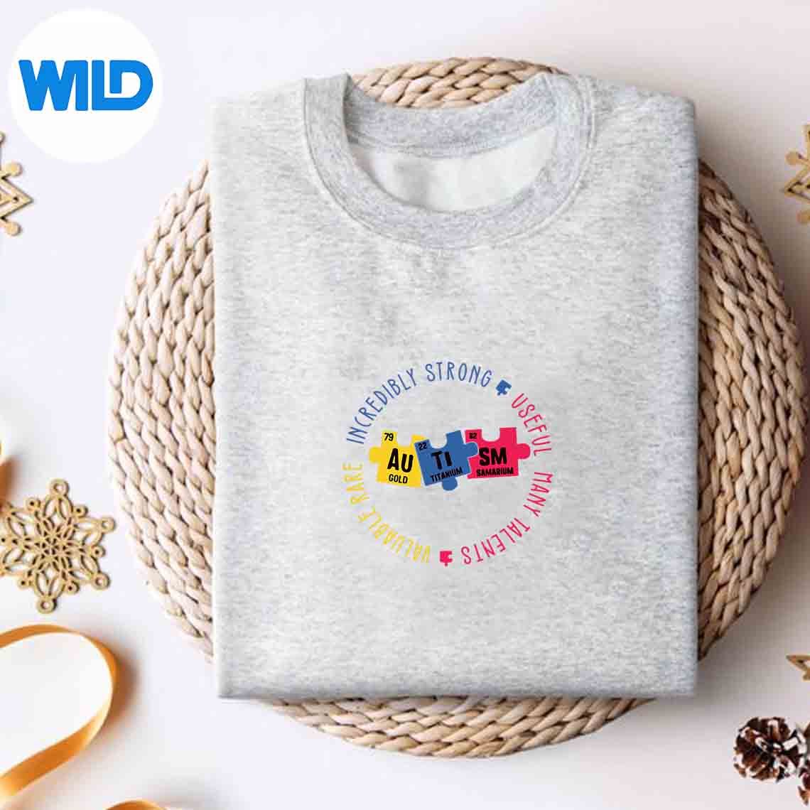 Alternative view of Autism Awareness Periodic Table Elements Design for Cricut