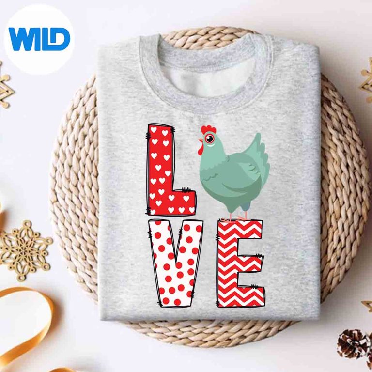 Chickens Valentines Day Love Valentine Cute Hearts SVG PNG Digital Design