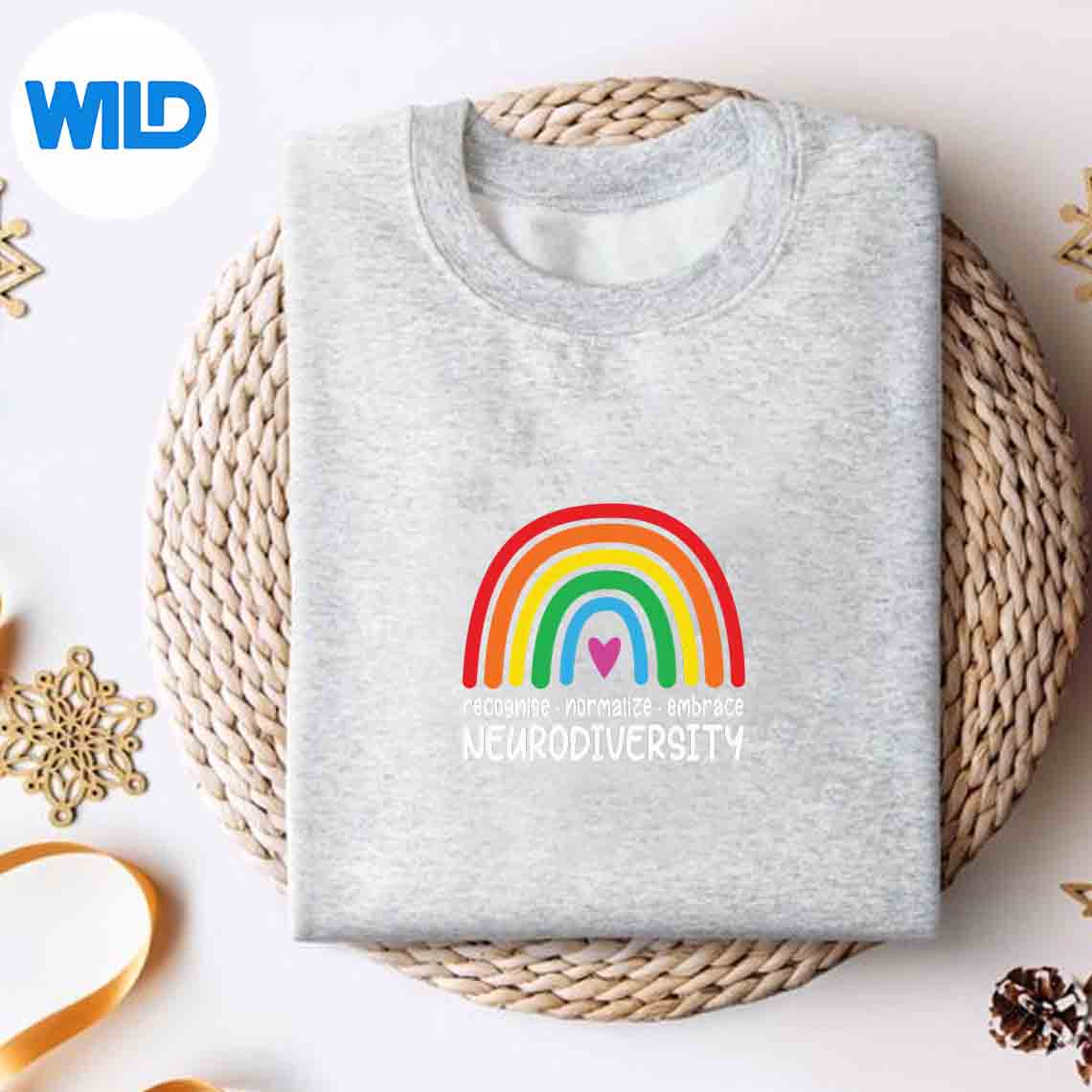 Alternative view of Embrace Neurodiversity Rainbow Autism Awareness Silhouette SVG PNG Cut File