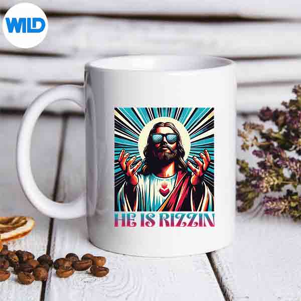 He Is Rizzin Happy Easter Day Jesus Is Risen Digital Design