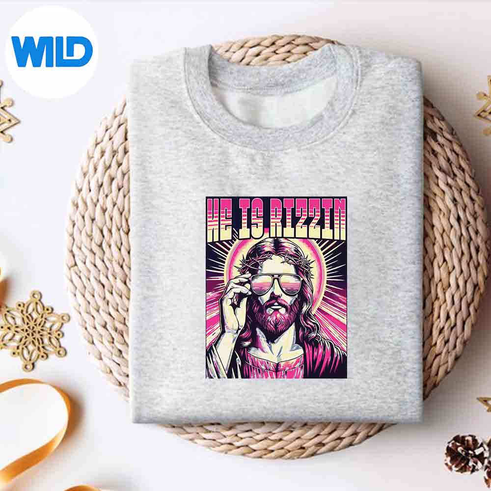 He Is Rizzin Jesus Is Rizzen Happy Easter Day SVG PNG Cut File 2 He Is Rizzin Jesus Is Rizzen Happy Easter Day SVG PNG Cut File - Image 2