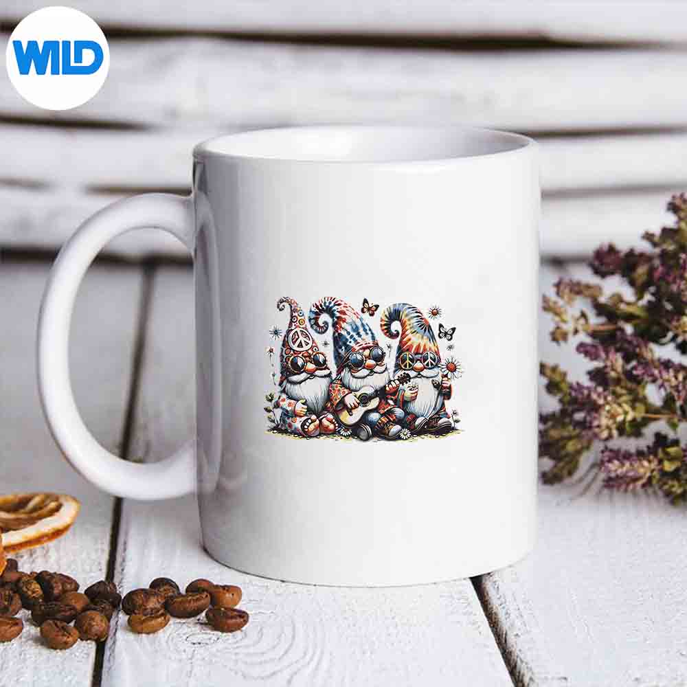 HippieGnomeGuitarPeaceTieDyeGnomeSweetGnomemug