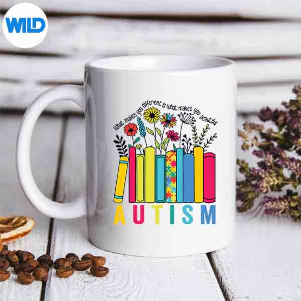 Makes You Different Is Makes You Beautiful Autism Awareness SVG Cut File