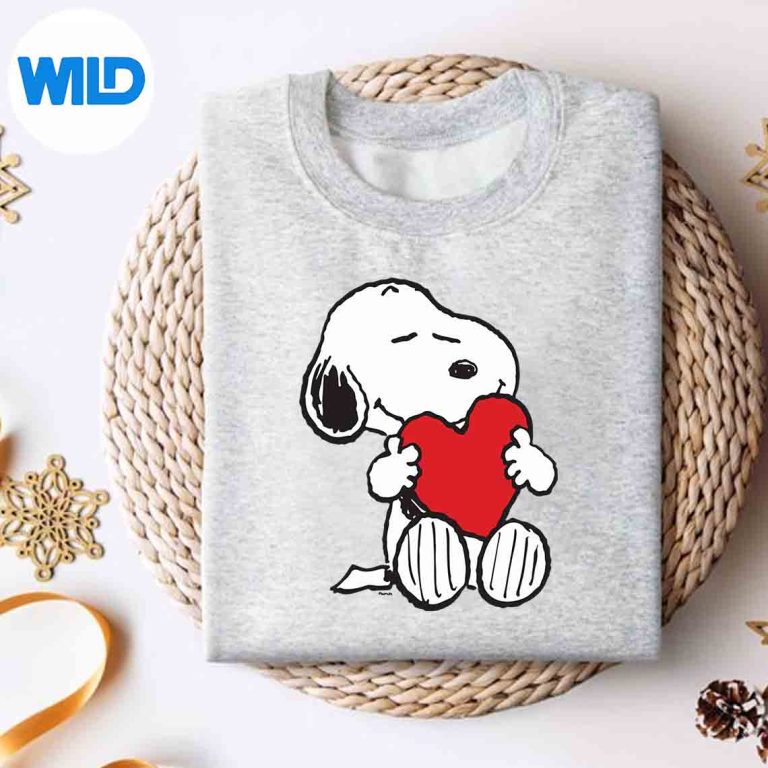 Peanuts Valentine Snoopy Hugging Heart Digital Download