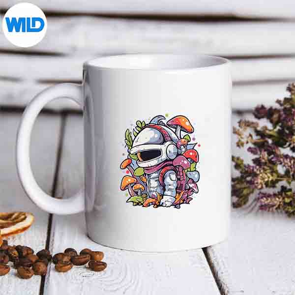 Psychedelic Astronaut Dj Space Traveller Edm Trippy Rave Silhouette SVG PNG