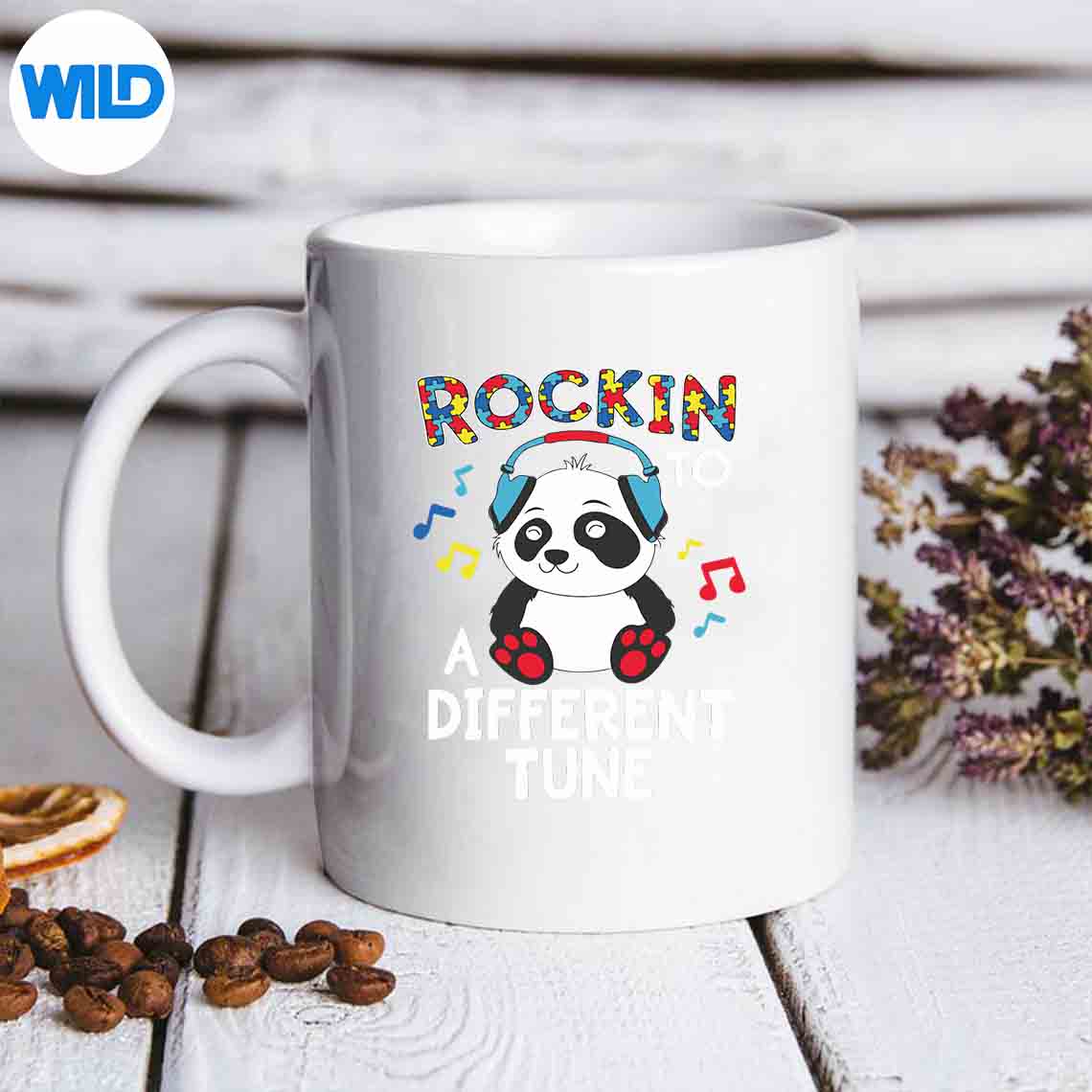 Rockin To A Different Tune Panda Autism Awareness SVG PNG Download