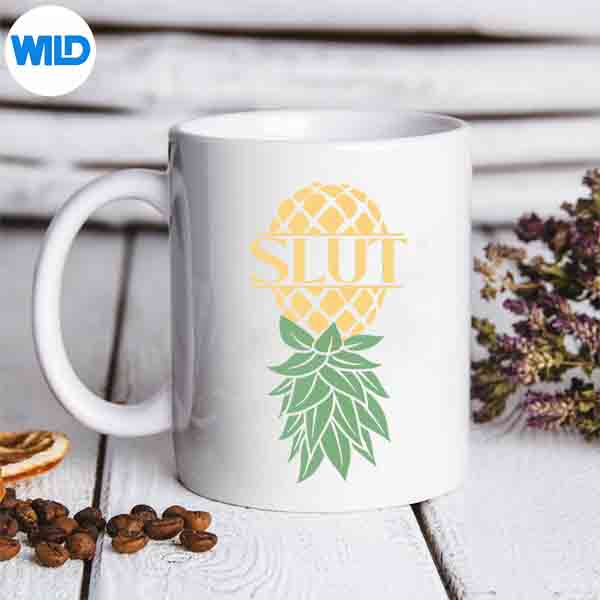 Slut Upside Down Pineapple Swingers Vector Design