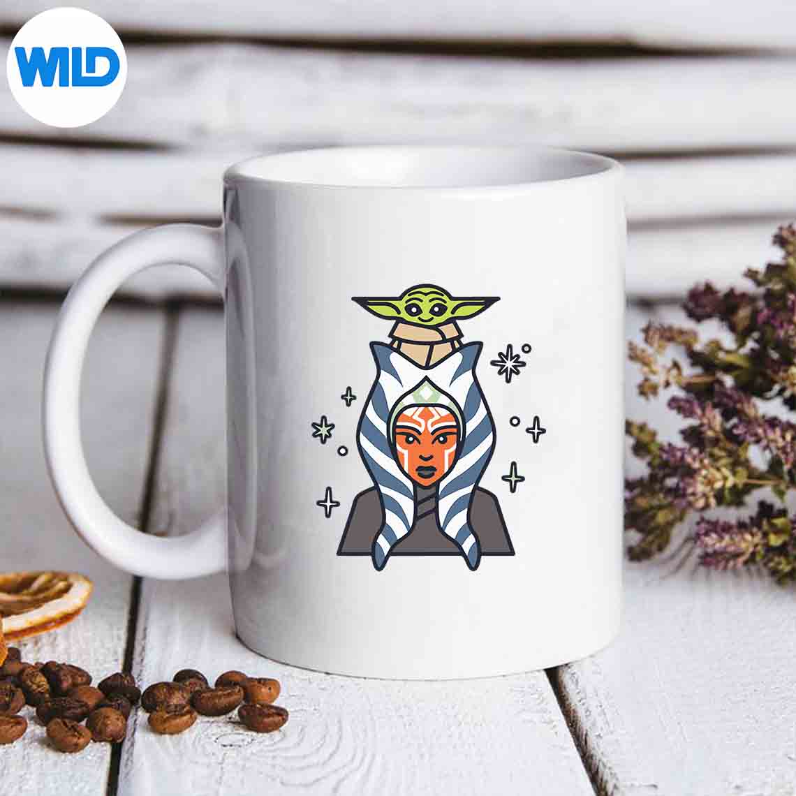 Star Wars Ahsoka Tano And Grogu The Mandalorian Night Cute Digital Design