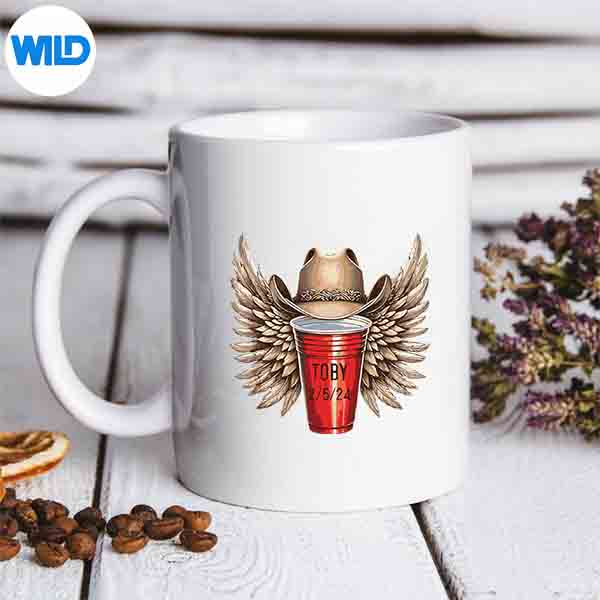 Tobi Red Solo Cup With Wings Cow Hat SVG PNG Cut File