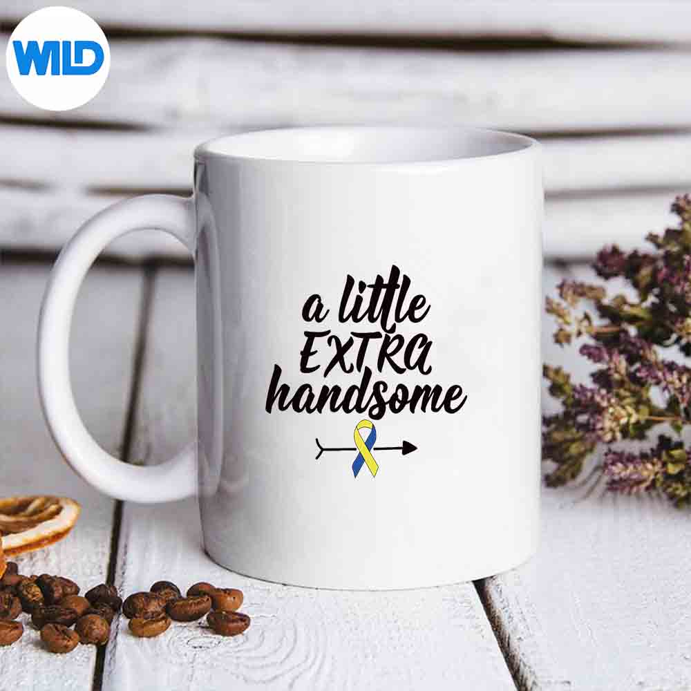 World Down Syndrome Day T Ribbon A Little Extra Handsome Overjoyed Relax Digital Download