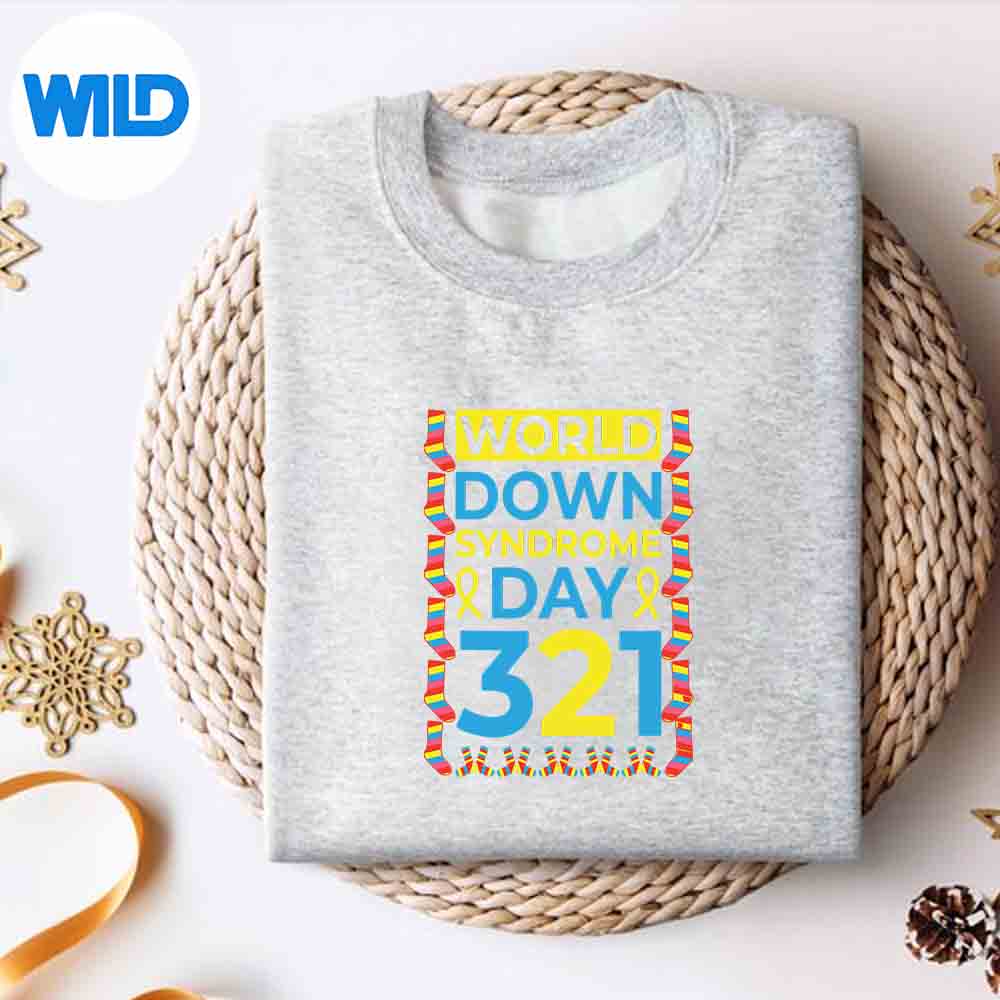 Alternative view of World Down Syndrome Day Your Socks Awareness Wonderful Keen Digital Design