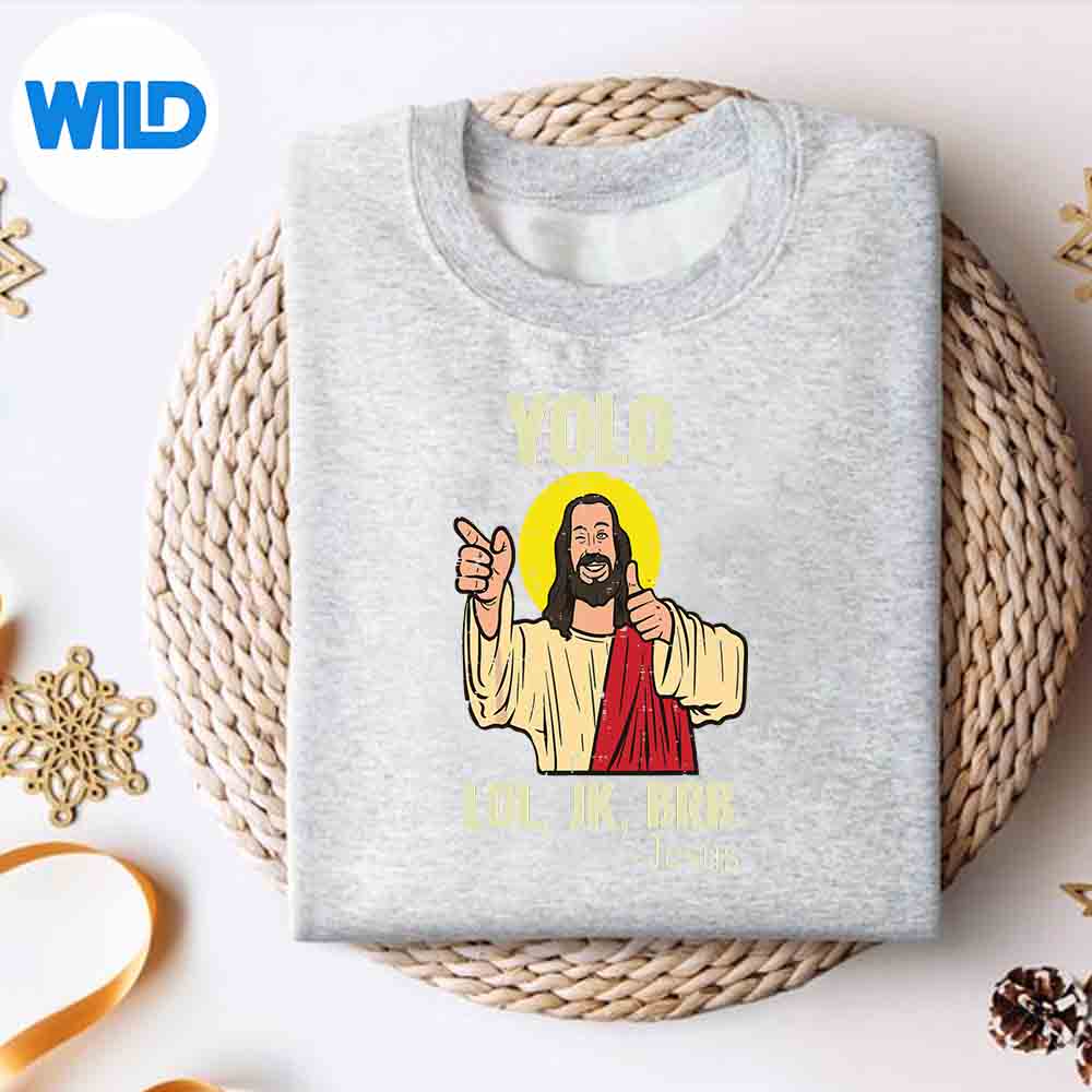 Alternative view of Yolo Jk Brb Jesus Easter Day Ressurection Christians SVG PNG