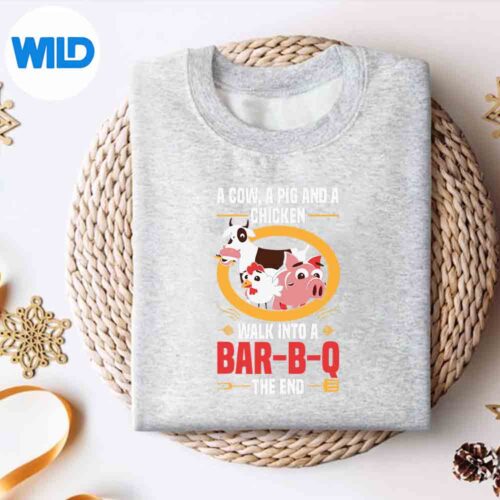 ACowAPigAndAChickenWalkIntoABarbqTheEndBbqsweater