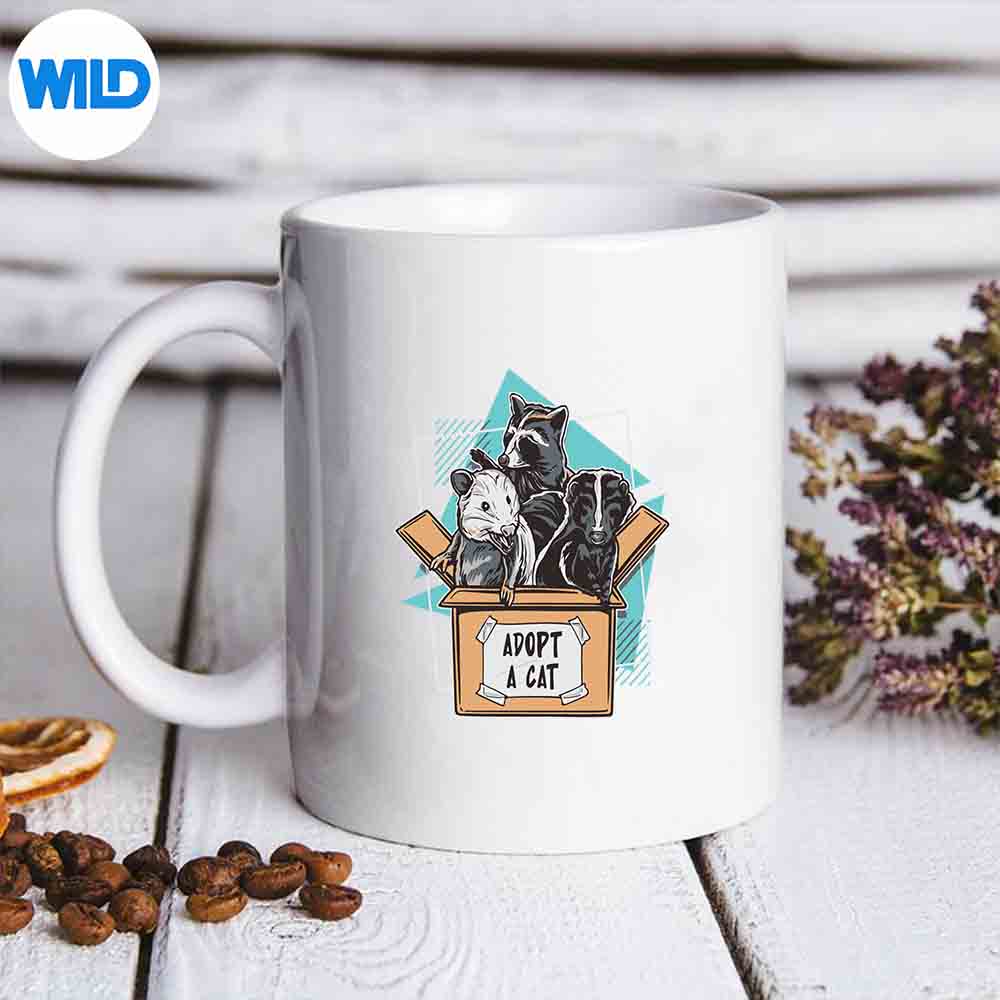Adopt A Cat Raccoon Opossum Skunk Street Cat Trash Panda PNG SVG for Cricut