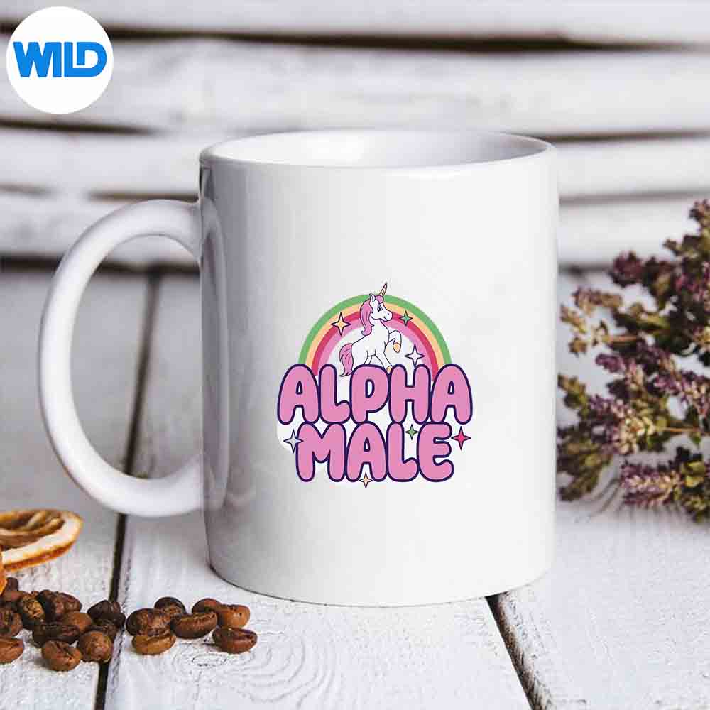Alpha Male Unicorn Sarcastic Ironic Weird Yk Humor Silhouette SVG PNG Cut File