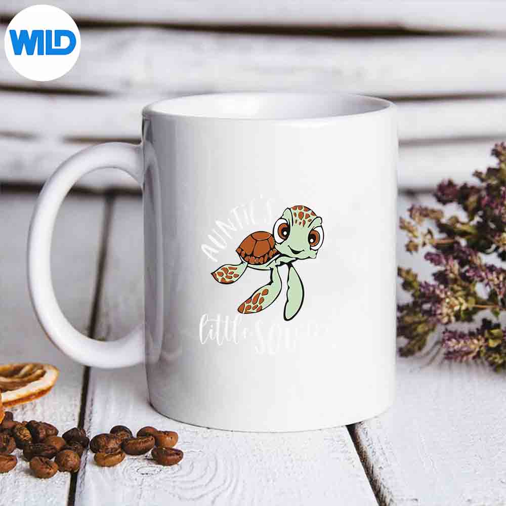 Aunties Little Squirt Turtle Pregnancy Reveal PNG SVG for Cricut