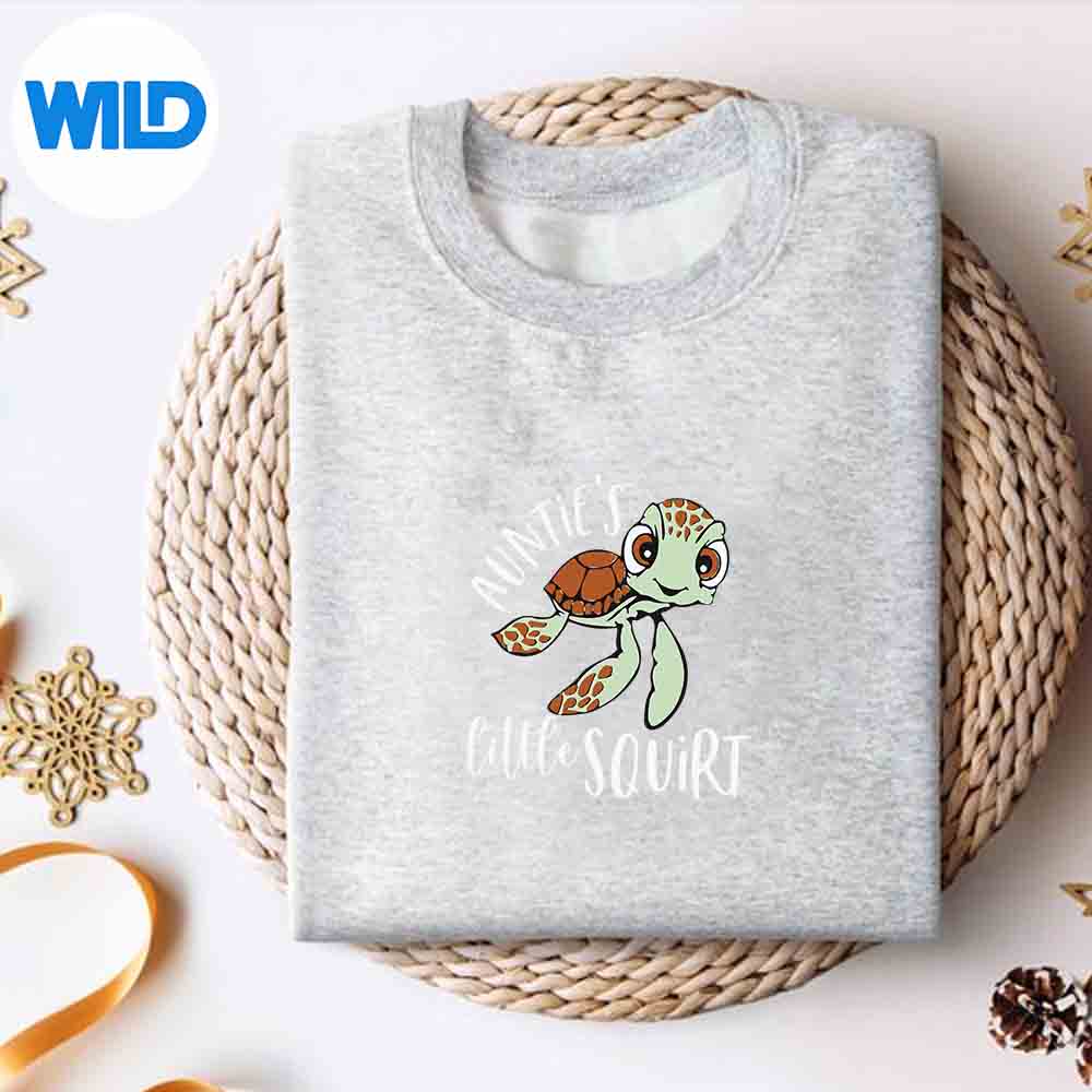 Alternative view of Aunties Little Squirt Turtle Pregnancy Reveal PNG SVG for Cricut