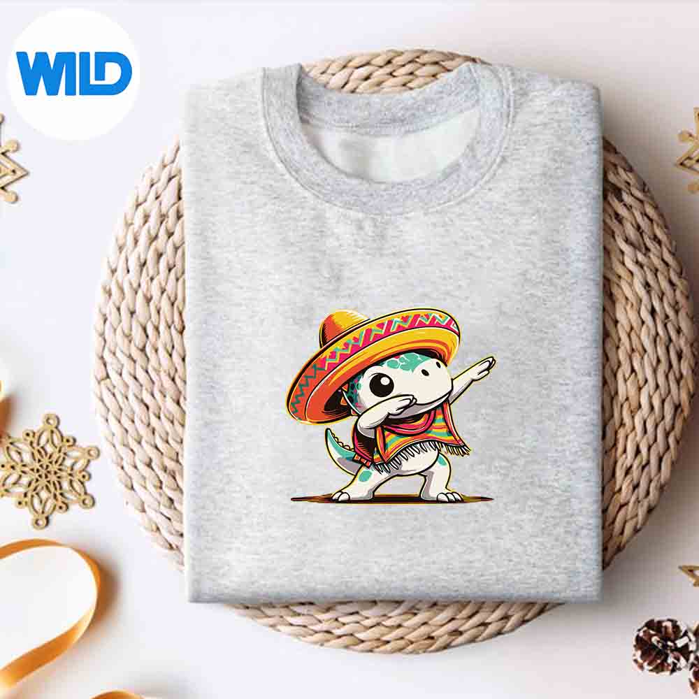 Colorful Dino Dab Fiesta Dinosaur Sombrero And Poncho Design for Cricut 2 Colorful Dino Dab Fiesta Dinosaur Sombrero And Poncho Design for Cricut - Image 2