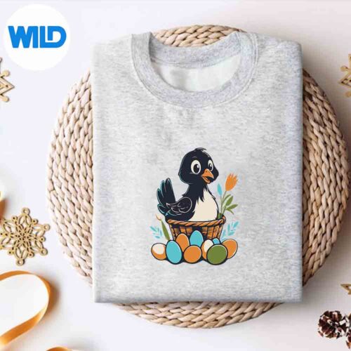 Colourful Chicken And Easter Eggs Nest Wonderful Modern Digital Design 4 ColourfulChickenAndEasterEggsNestWonderfulModernsweater