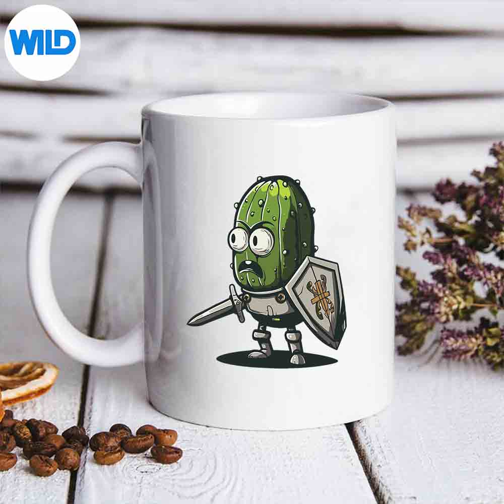 Cool Pickle In Knight Style For Medieval Lovers Vector Design