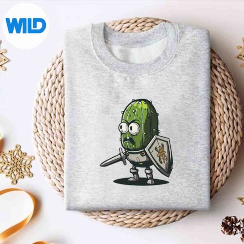 Cool Pickle In Knight Style For Medieval Lovers Vector Design 4 CoolPickleInKnightStyleForMedievalLoverssweater
