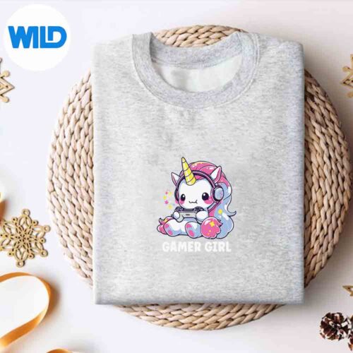 Cute Gamer Girl Unicorn Gaming Kawaii Anime Gamer Unicorn SVG PNG Digital Design 4 CuteGamerGirlUnicornGamingKawaiiAnimeGamerUnicornsweater