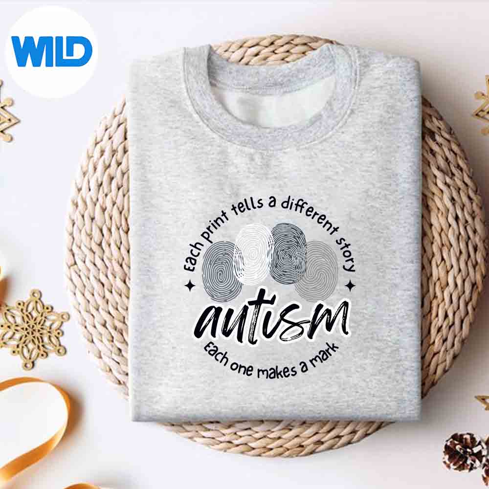 Alternative view of Fingerprint Autism Each Print Tells A Different Story Design for Cricut