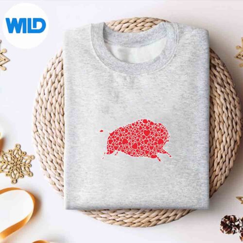 GaurHeartsValentinesDayIndianBisonOxLoverGirlsweater