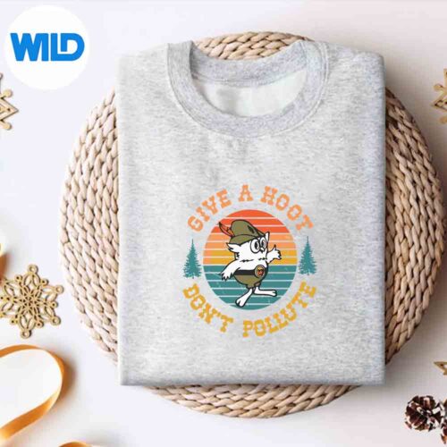Give A Hoot Dont Pollute Retro Vintage Silhouette SVG PNG 4 GiveAHootDontPolluteRetroVintagesweater