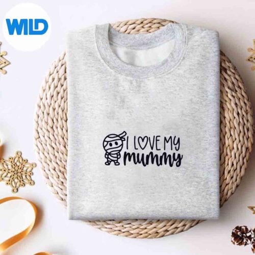 I Love My Mummy Halloween Mommy Spooky Mom Mother SVG PNG Cut File 4 ILoveMyMummyHalloweenMommySpookyMomMothersweater