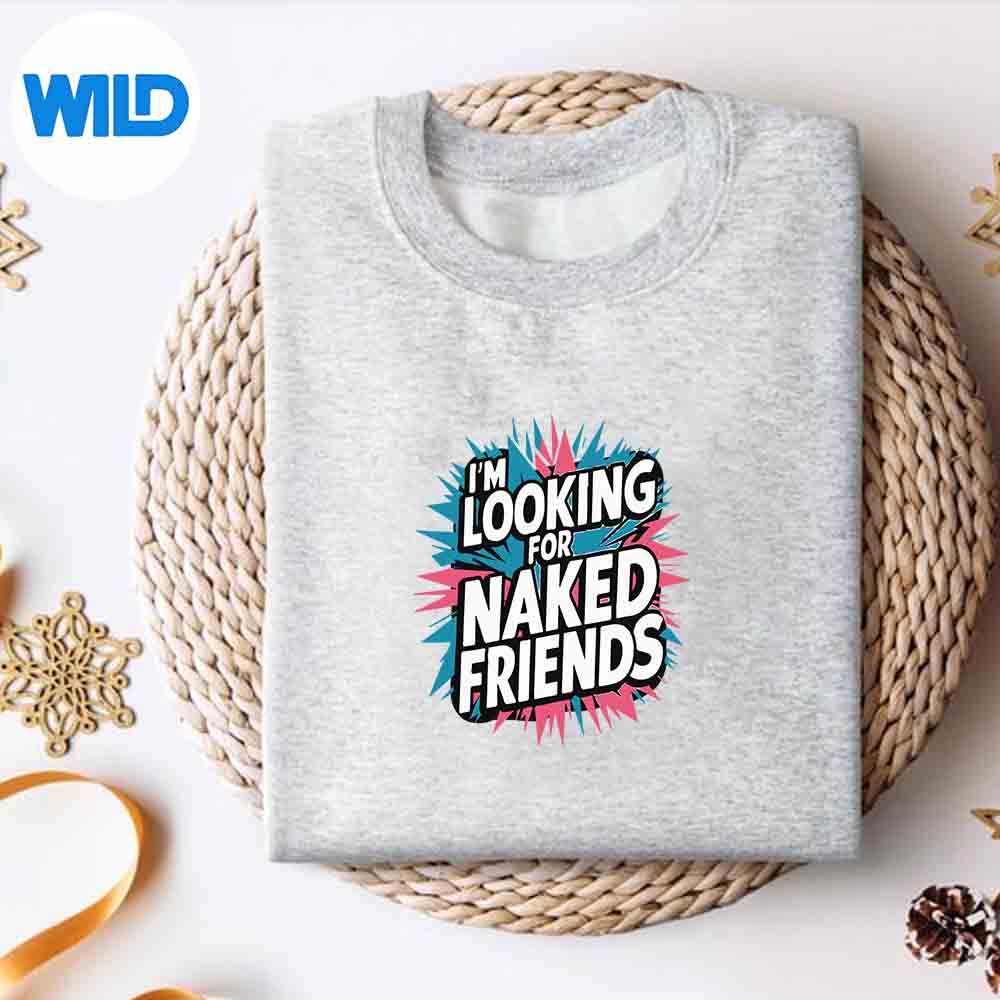 Alternative view of Looking For Naked Friends Nudist SVG PNG Digital Design