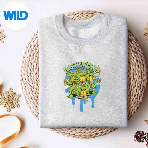 Mademark X Age Mutant Ninja Turtles Best Friends Retro Tmnt Vector Design 4 MademarkXAgeMutantNinjaTurtlesBestFriendsRetroTmntsweater