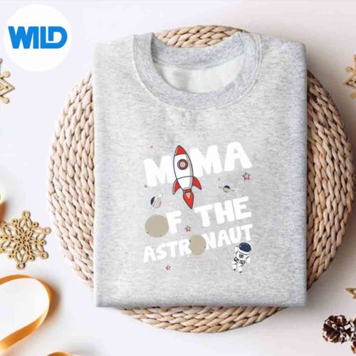 Mama Of The Astronaut Space Theme Party Mom Digital Design 4 MamaOfTheAstronautSpaceThemePartyMomsweater