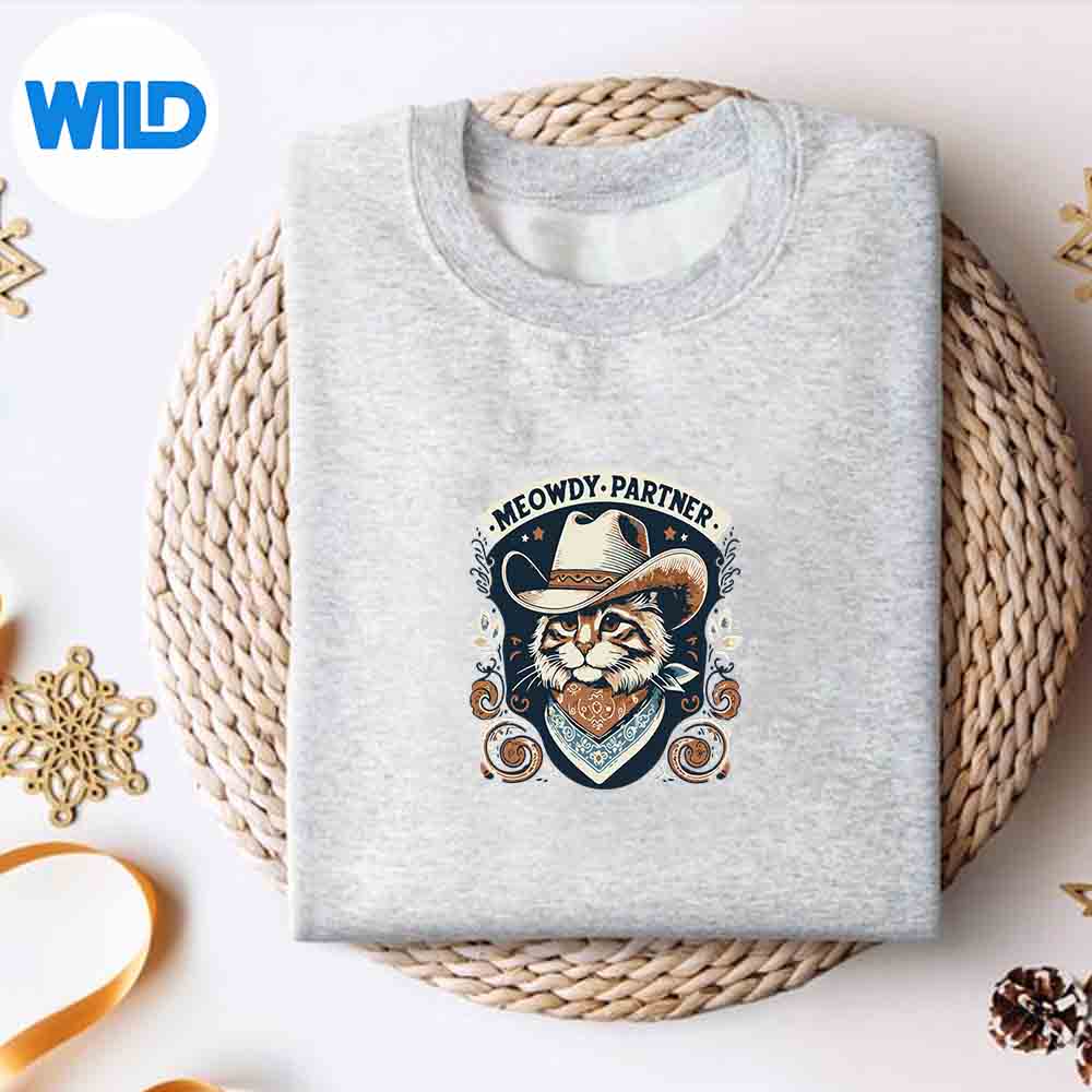 Meowdy Partner Cat Cow Hat Howdy Country Western SVG PNG 2 Meowdy Partner Cat Cow Hat Howdy Country Western SVG PNG - Image 2