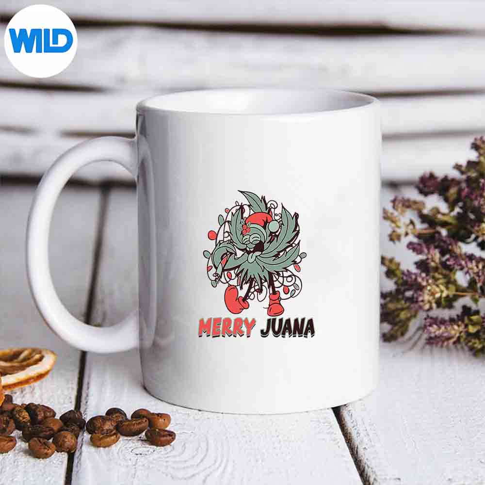 Merry Juana Christmas Merry Cannabis Marijuana Xmas Weed Cut File