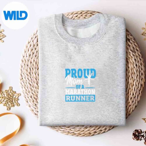 Proud Mom Of A Marathon Runner Marathon Finisher Silhouette SVG PNG Cut File 4 ProudMomOfAMarathonRunnerMarathonFinishersweater