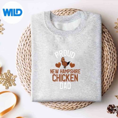 Proud New Hampshire Chicken Dad Digital Design 4 ProudNewHampshireChickenDadsweater