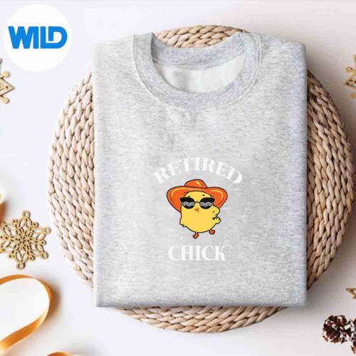 Retired Chick Cute Retirement Chicken For SVG Cut File 4 RetiredChickCuteRetirementChickenForsweater