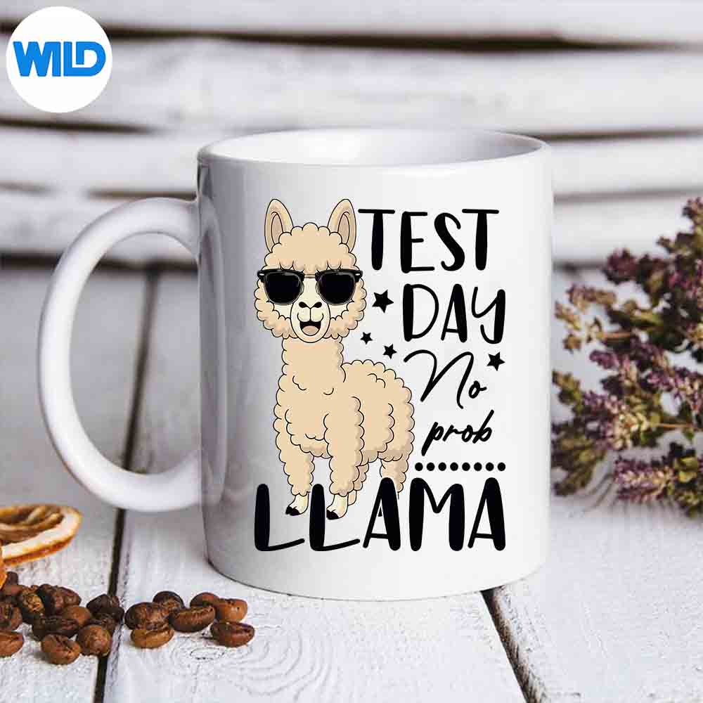 Test Day No Prob Llama Teacher Student Exam Test Day SVG PNG Download