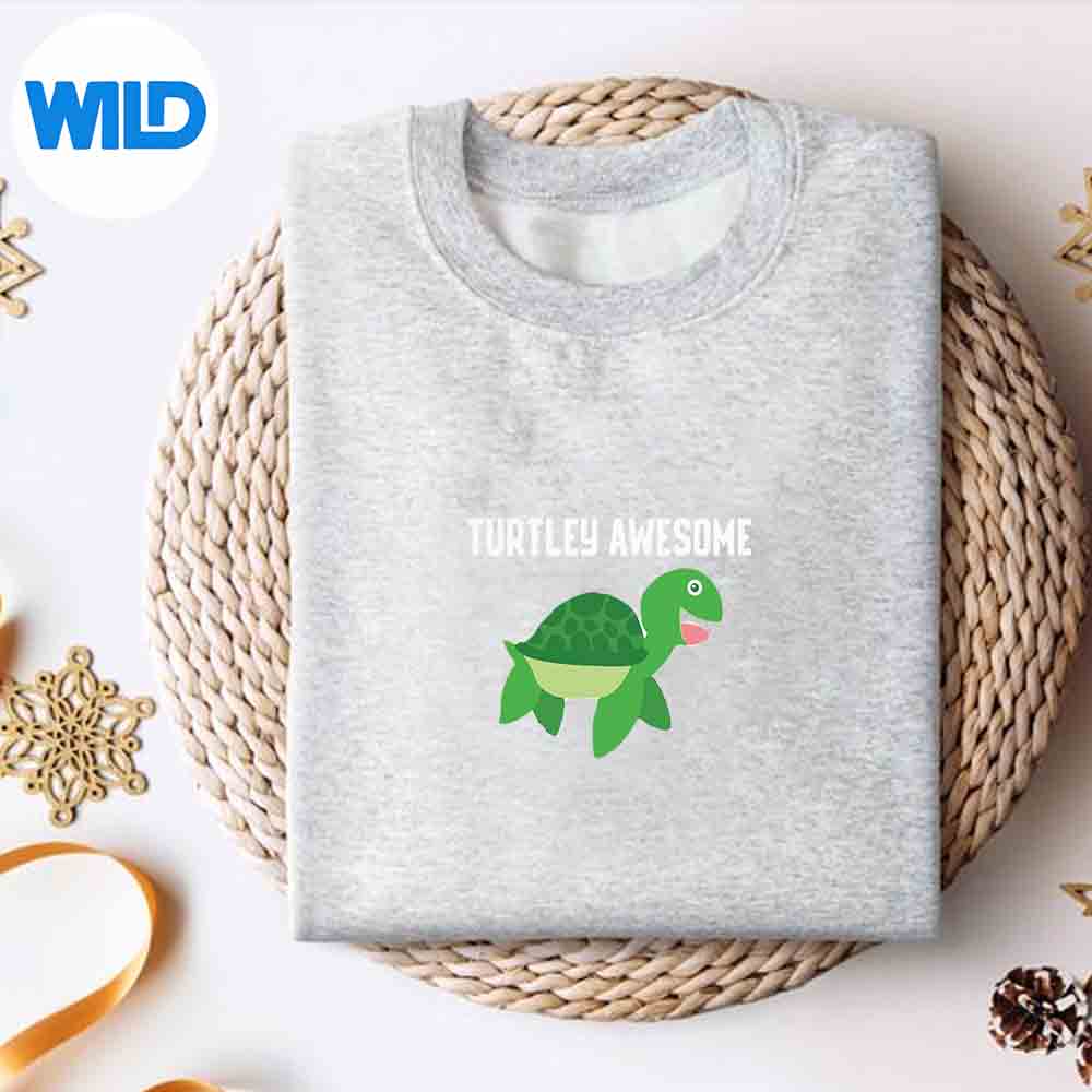 Alternative view of Turtley Awesome Fun Childrens Vintage Silhouette SVG PNG Cut File