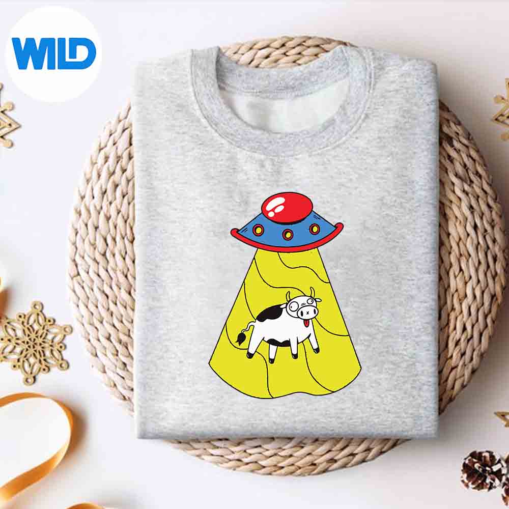 Ufo Cow Alien Abduction Vintage Silhouette SVG PNG 2 Ufo Cow Alien Abduction Vintage Silhouette SVG PNG - Image 2