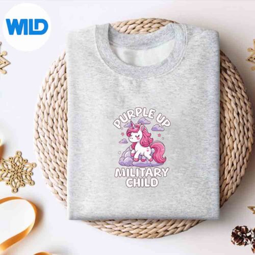 UnicornsPurpleUpMilitaryChildPurpleupUnicornssweater
