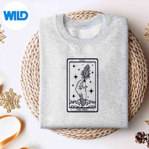 VintageWeedTheTreeTarotCardWeedCannabisMarijuanasweater