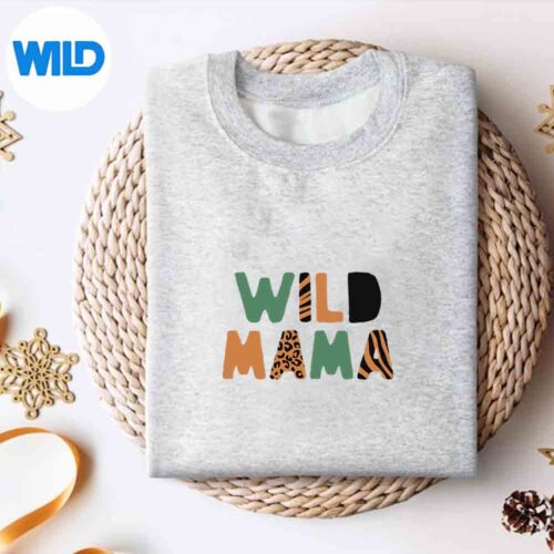 Wild Mama Zoo Born Wild Safari Jungle Family Silhouette SVG PNG 4 WildMamaZooBornWildSafariJungleFamilysweater