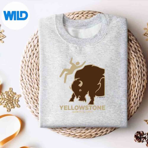 YellowstoneBisonTossModernNationalParksweater