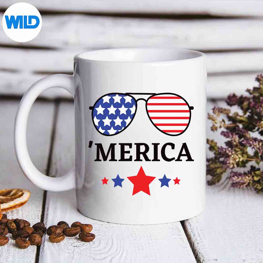 4th July American Flag Patriotic Fourth Silhouette SVG PNG Cut File