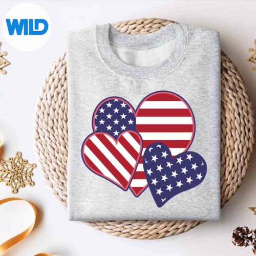 4th Of July American Flag Heart Patriotic Usa Girls Silhouette SVG PNG 4 4thOfJulyAmericanFlagHeartPatrioticUsaGirlssweater